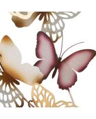 Décoration murale en fer papillons multicolore - 59.5x4x111.5  cm