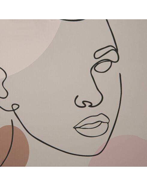 Impression avec cadre face c multicolore - 35x2x47 cm