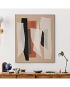 Peinture murale artisanale redy b multicolore - 80x2.8x100 cm