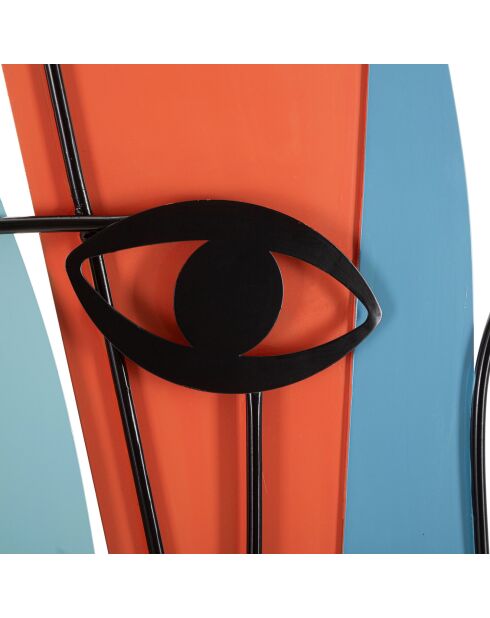 Panneau mural en fer eyes b multicolore - 120x2x72 cm
