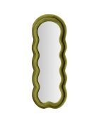 Specchio da parete Miki in velluto verde - 60x4x160 cm