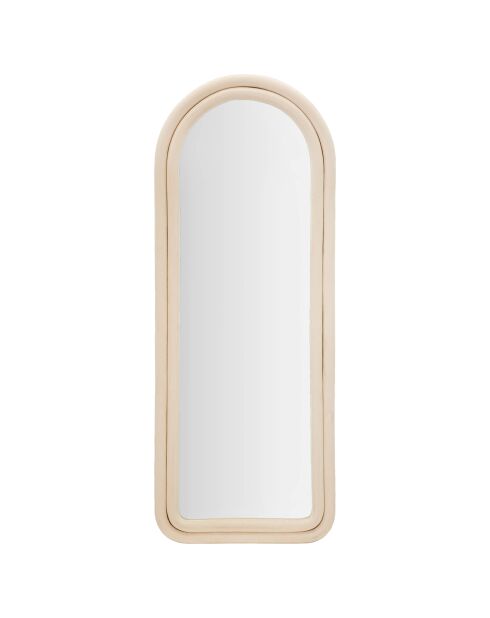 Miroir cloe velours crème - 60x4x160 cm
