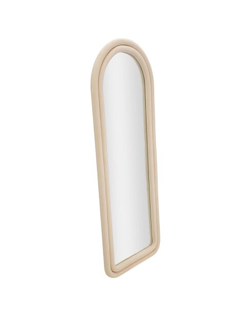 Specchio Cloe in velluto crema - 60x4x160 cm