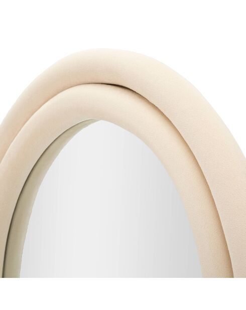 Specchio Cloe in velluto crema - 60x4x160 cm