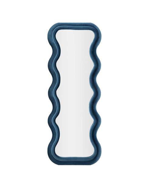 Miroir mural emily velours bleu - 60x6x160 cm