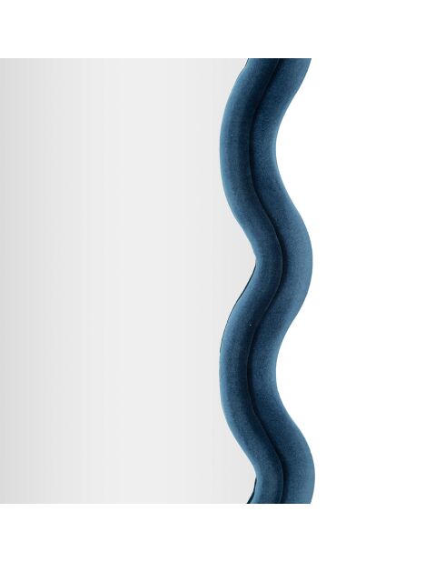 Miroir mural emily velours bleu - 60x6x160 cm