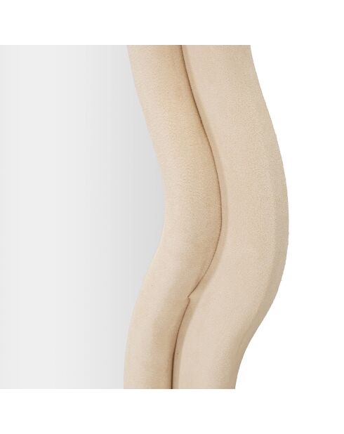 Specchio da parete Emily crema in velluto - 60x6x160 cm