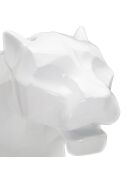 Sculpture panthère blanche - 70x18x32.5 cm
