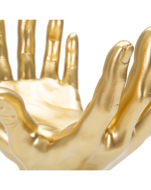 Sculpture mains de la paix dorée - 25x15x24 cm