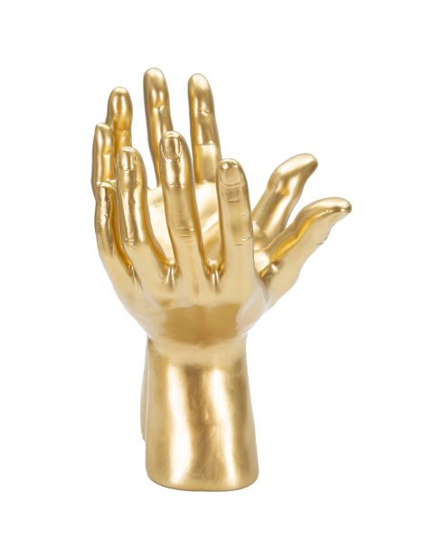 Sculpture mains de la paix dorée - 25x15x24 cm
