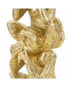 Sculpture tour de singes dorée - Ø 10.5x30 cm