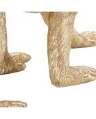 Sculpture maman singe dorée - 29.5x11.5x18.5 cm