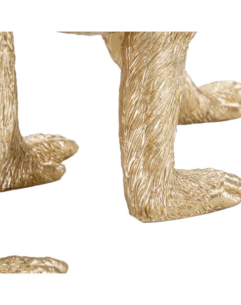 Sculpture maman singe dorée - 29.5x11.5x18.5 cm