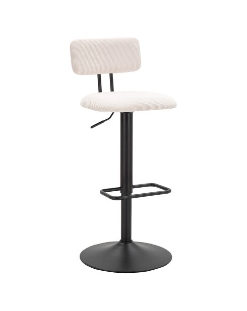 Tabouret de bar avec lift noir/blanc - 41x47.5x85-106.5 cm