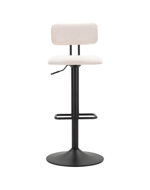 Tabouret de bar avec lift noir/blanc - 41x47.5x85-106.5 cm