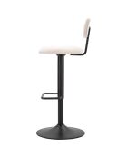 Tabouret de bar avec lift noir/blanc - 41x47.5x85-106.5 cm