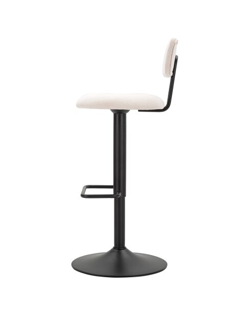 Tabouret de bar avec lift noir/blanc - 41x47.5x85-106.5 cm