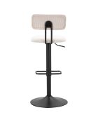 Tabouret de bar avec lift noir/blanc - 41x47.5x85-106.5 cm