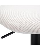 Tabouret de bar avec lift noir/blanc - 41x47.5x85-106.5 cm