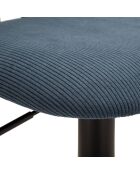 Tabouret de bar avec lift noir/bleu - 41x47.5x85-106.5 cm