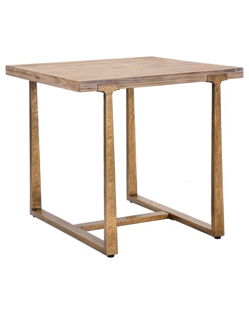 Table à manger ankara brun/doré - 80x80x76 cm