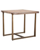 Table à manger ankara brun/doré - 80x80x76 cm