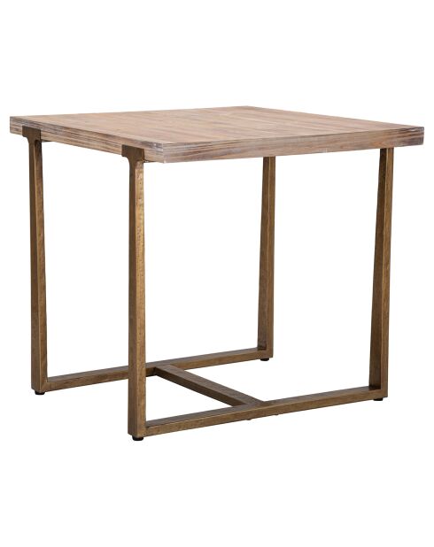 Table à manger ankara brun/doré - 80x80x76 cm