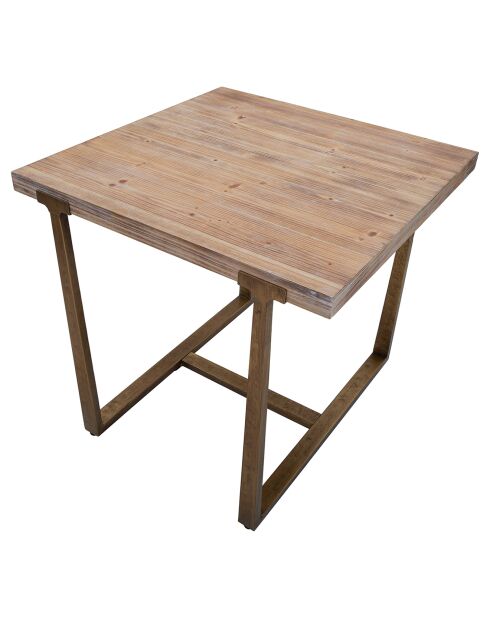 Table à manger ankara brun/doré - 80x80x76 cm