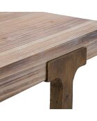 Table à manger ankara brun/doré - 80x80x76 cm