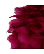 Lampe de table boule plume doré/bordeaux - Ø 30x50  cm