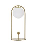 Lampe à poser glamy arc a doré/blanc - Ø 21x47 cm