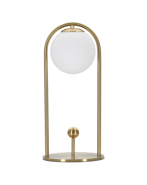 Glamy arc tafellamp goud/wit - Ø 21x47 cm
