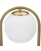 Lampe à poser glamy arc a doré/blanc - Ø 21x47 cm