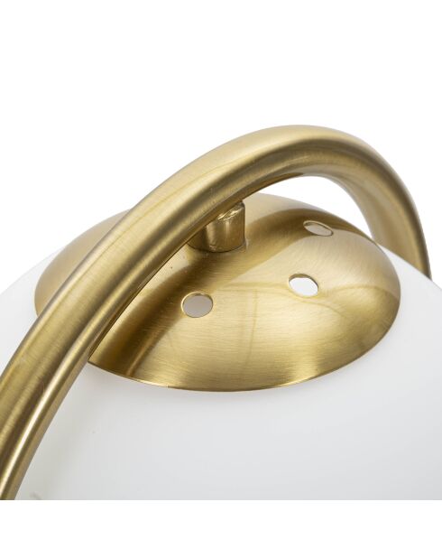 Glamy arc tafellamp goud/wit - Ø 21x47 cm