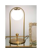 Lampe à poser glamy arc a doré/blanc - Ø 21x47 cm