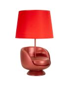 Lampe à poser midcentury rouge - Ø 26x43 cm