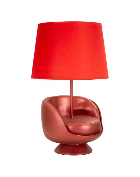 Lampe à poser midcentury rouge - Ø 26x43 cm