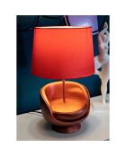 Lampe à poser midcentury rouge - Ø 26x43 cm