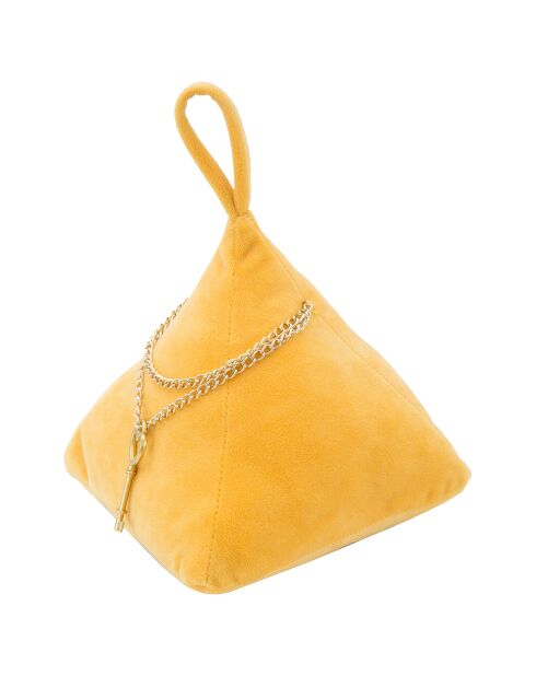 Veelkleurige driehoekige deurstop - 14x14x20 cm