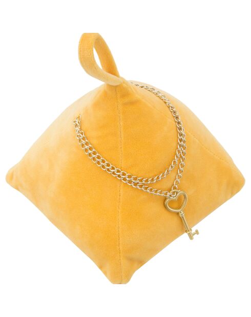 Veelkleurige driehoekige deurstop - 14x14x20 cm