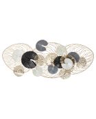 Décoration murale en fer luxy multicolore - 124.5x9.5x55 cm