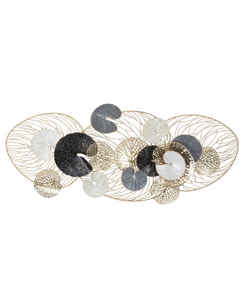 Luxy veelkleurige ijzeren wanddecoratie - 124,5x9,5x55 cm