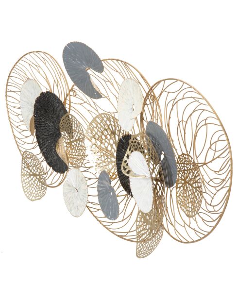 Luxy veelkleurige ijzeren wanddecoratie - 124,5x9,5x55 cm