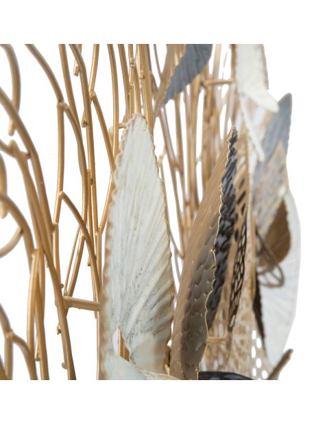 Luxy veelkleurige ijzeren wanddecoratie - 124,5x9,5x55 cm