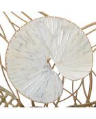 Décoration murale en fer luxy multicolore - 124.5x9.5x55 cm