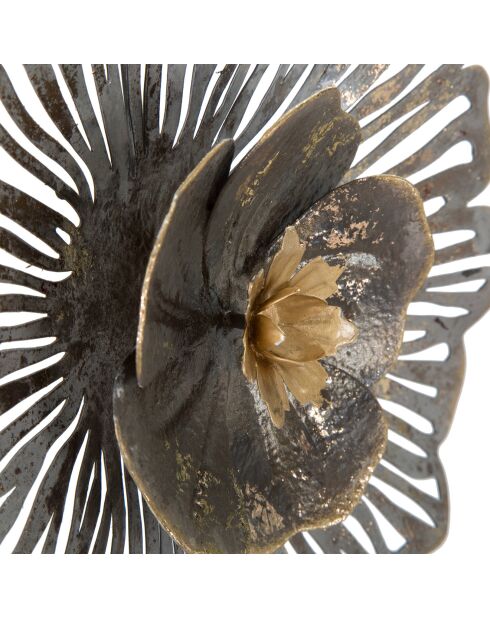 Decoración de pared de hierro cuadrada multicolor - 50x5,5x50 cm