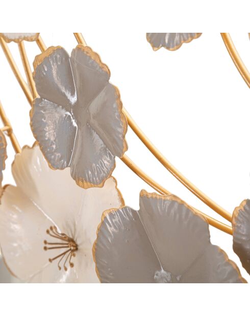 Decoración de pared de hierro laminado multicolor - 63,5 x 5 x 67,9 cm