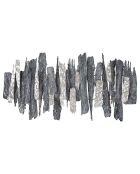 Panneau mural en fer sculpt multicolore - 122.6x6.4x62.9 cm