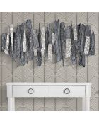 Panneau mural en fer sculpt multicolore - 122.6x6.4x62.9 cm