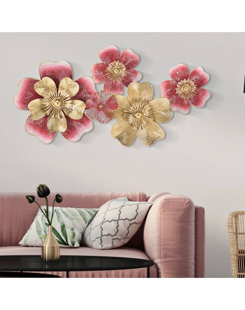 Panneau mural en fer lobi multicolore - 91.4x6.4x50.8 cm